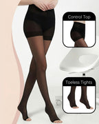 Cozessa™ Ultra Thin 20D Control Toeless Pantyhose
