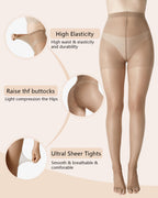 Cozessa™ Ultra Thin 20D Control Toeless Pantyhose