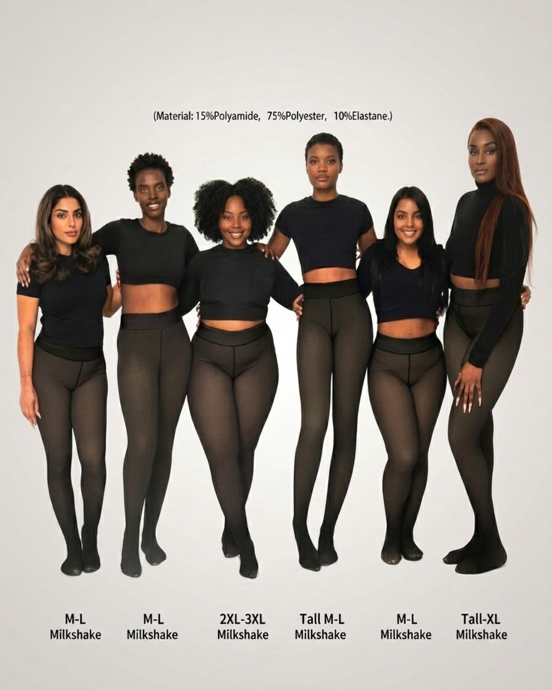 Cozessa™ Plus Size Thermal Sheer-Look Fleece-Lined Leggings