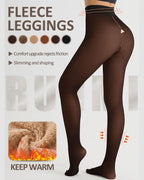 Cozessa™ Plus Size Thermal Sheer-Look Fleece-Lined Leggings