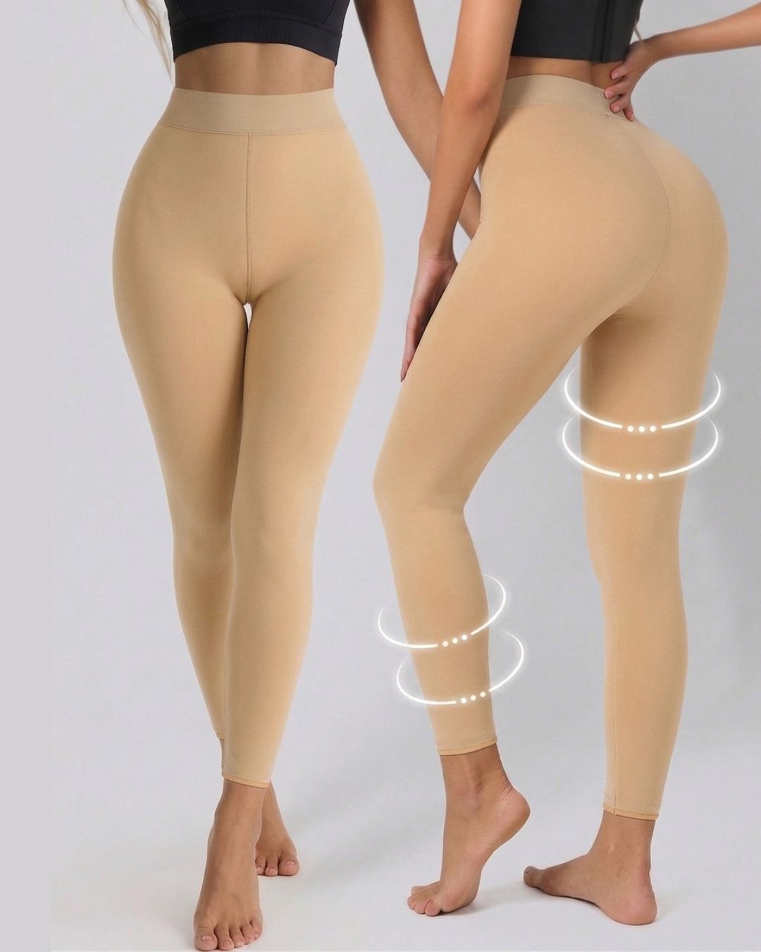 Cozessa™ Plus Size Thermal Sheer-Look Fleece-Lined Leggings