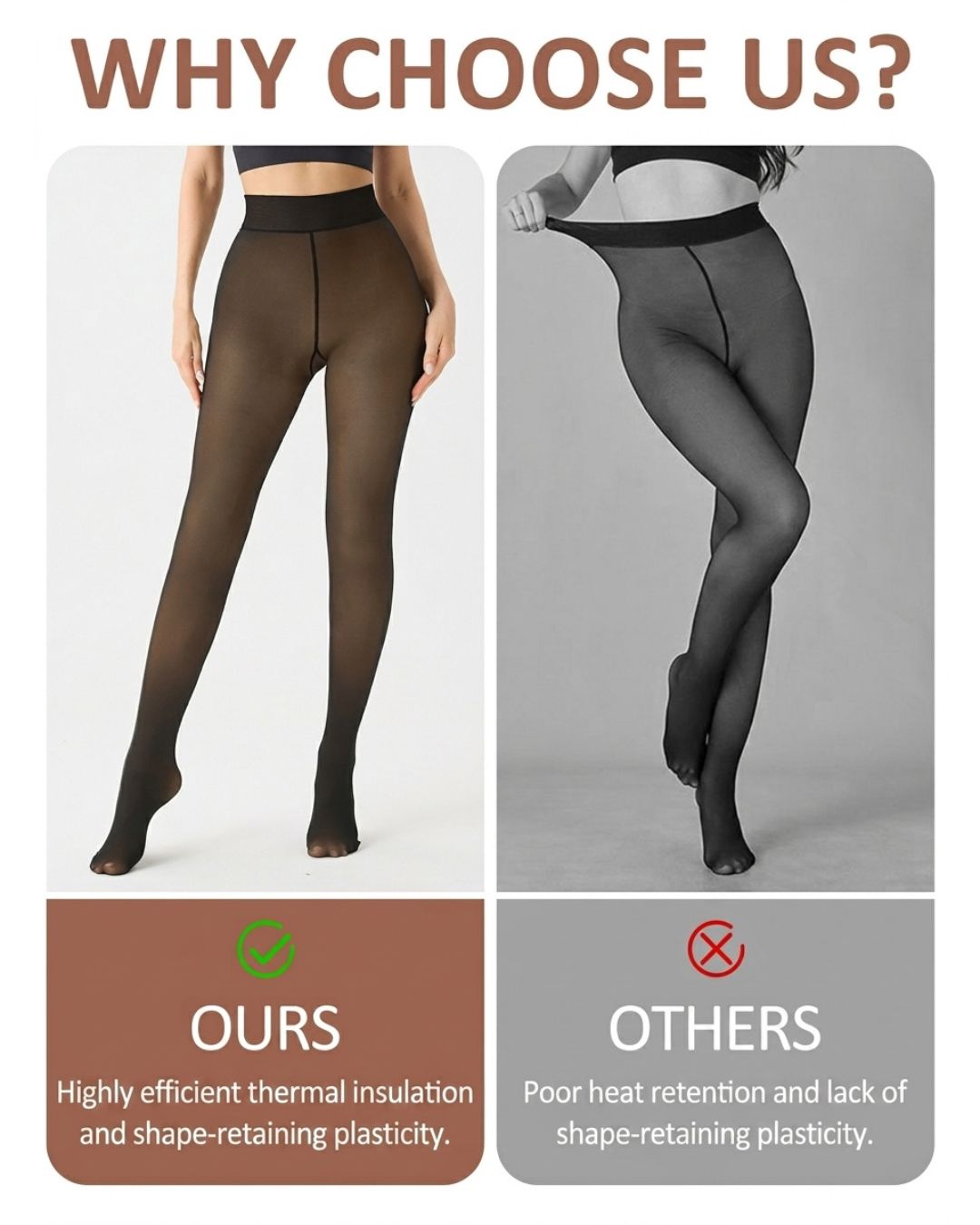 Cozessa™ Plus Size Thermal Sheer-Look Fleece-Lined Leggings