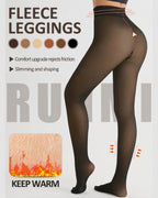 Cozessa™ Plus Size Thermal Sheer-Look Fleece-Lined Leggings
