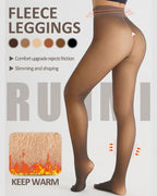 Cozessa™ Plus Size Thermal Sheer-Look Fleece-Lined Leggings