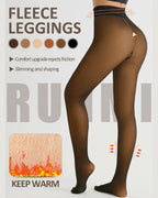 Cozessa™ Plus Size Thermal Sheer-Look Fleece-Lined Leggings