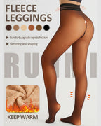 Cozessa™ Plus Size Thermal Sheer-Look Fleece-Lined Leggings