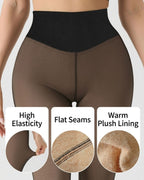 Cozessa™ High-Waisted Thermal Sheer-Look Fleece-Lined Tights