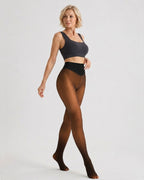 Cozessa™ High-Waisted Thermal Sheer-Look Fleece-Lined Tights