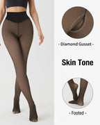 Cozessa™ High-Waisted Thermal Sheer-Look Fleece-Lined Tights