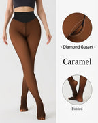Cozessa™ High-Waisted Thermal Sheer-Look Fleece-Lined Tights