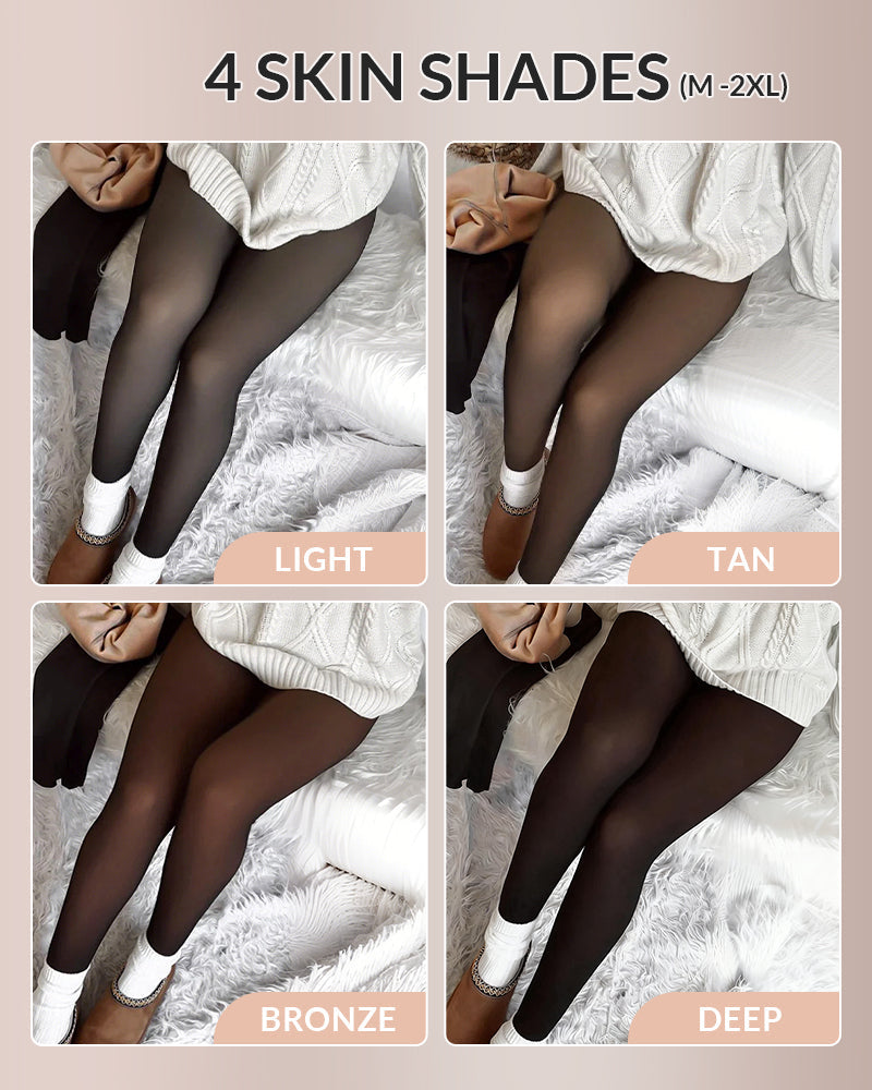 Curvvvy™ Translucent Fleece-Lined Tights