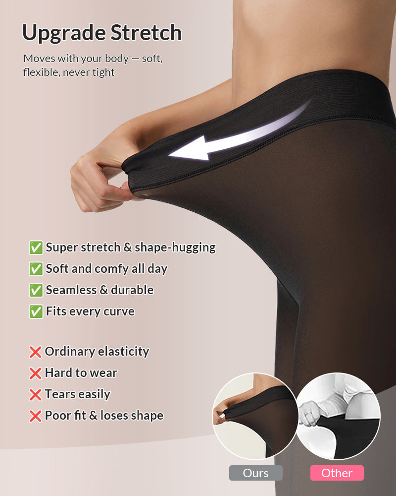 Curvvvy™ Translucent Fleece-Lined Tights
