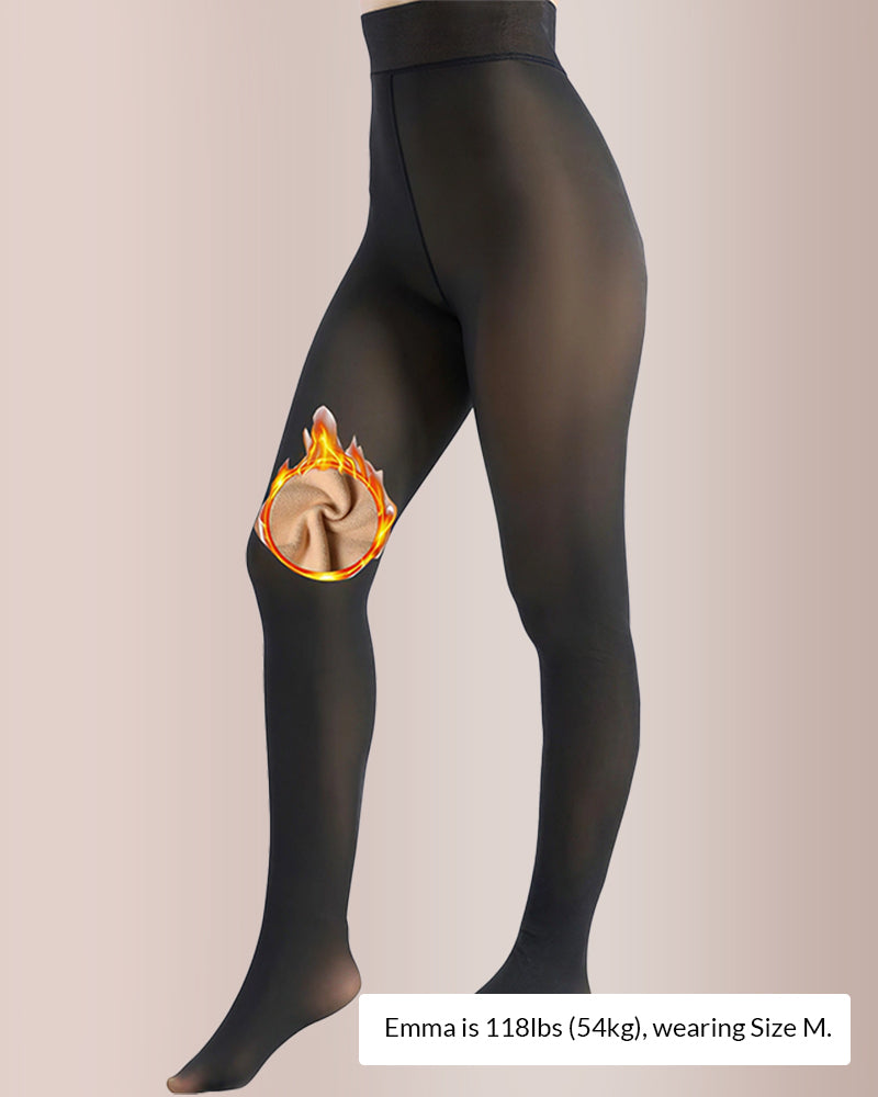 Curvvvy™ Opaque Fleece Lined Sculpting Tights Curvvvy