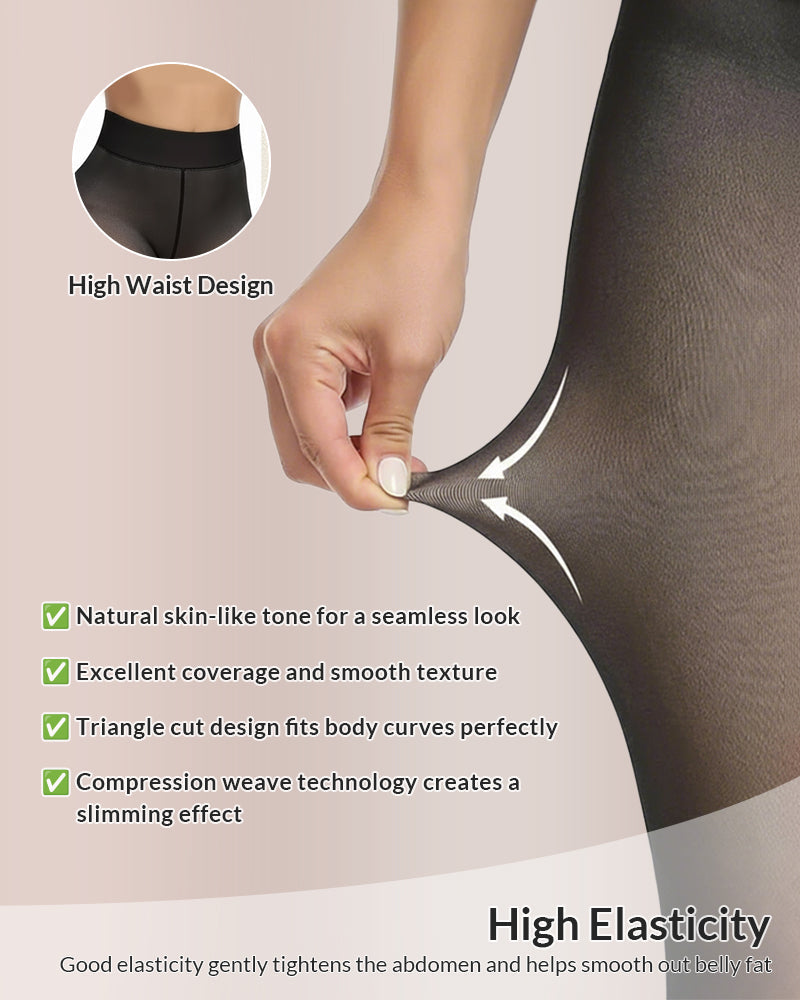 Curvvvy™ Opaque Fleece Lined Sculpting Tights Curvvvy