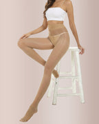 Cozessa™ Ultra Sheer High-Waist Glossy Tights (2 Pack)