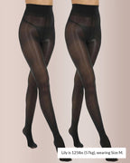 Cozessa™ Ultra Sheer High-Waist Glossy Tights (2 Pack)