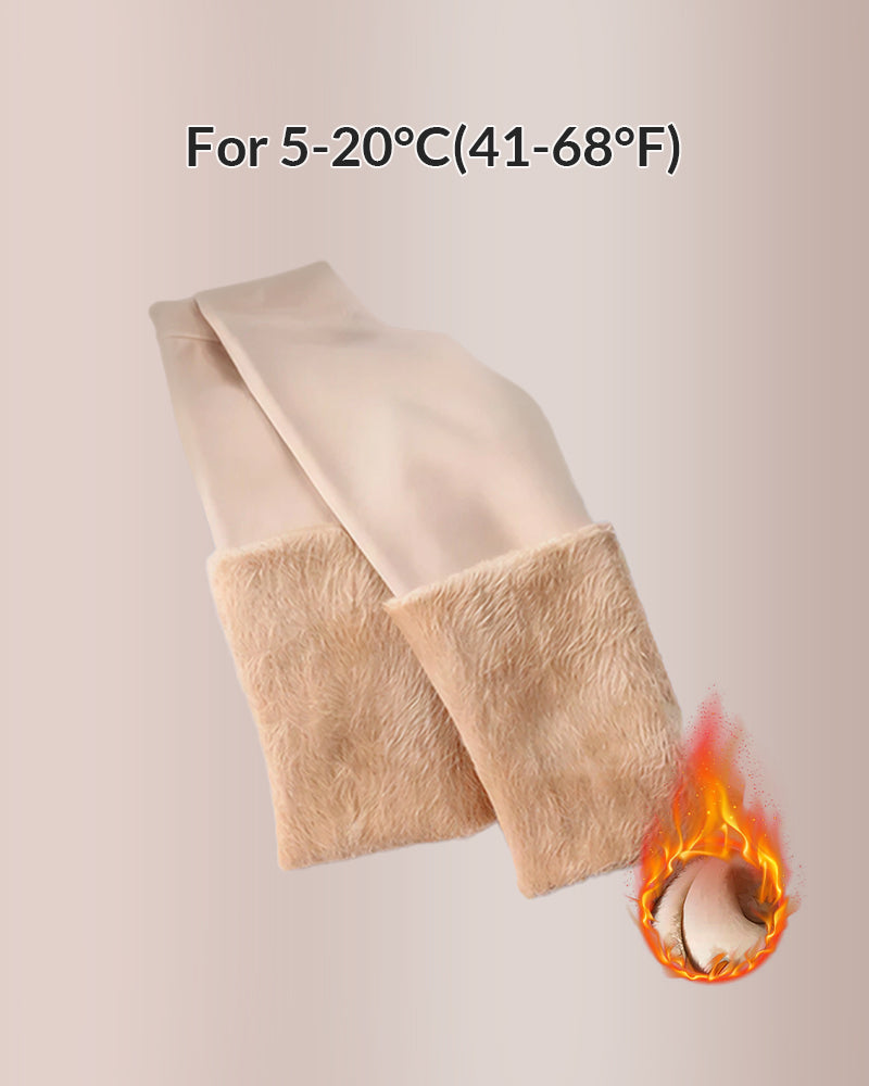 Curvvvy™ Semi-Sheer Single Seam Fleece Lined Tights Curvvvy