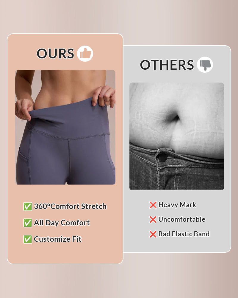 Curvvvy™ Fleece-Lined High-Waist Leggings with Pockets Curvvvy