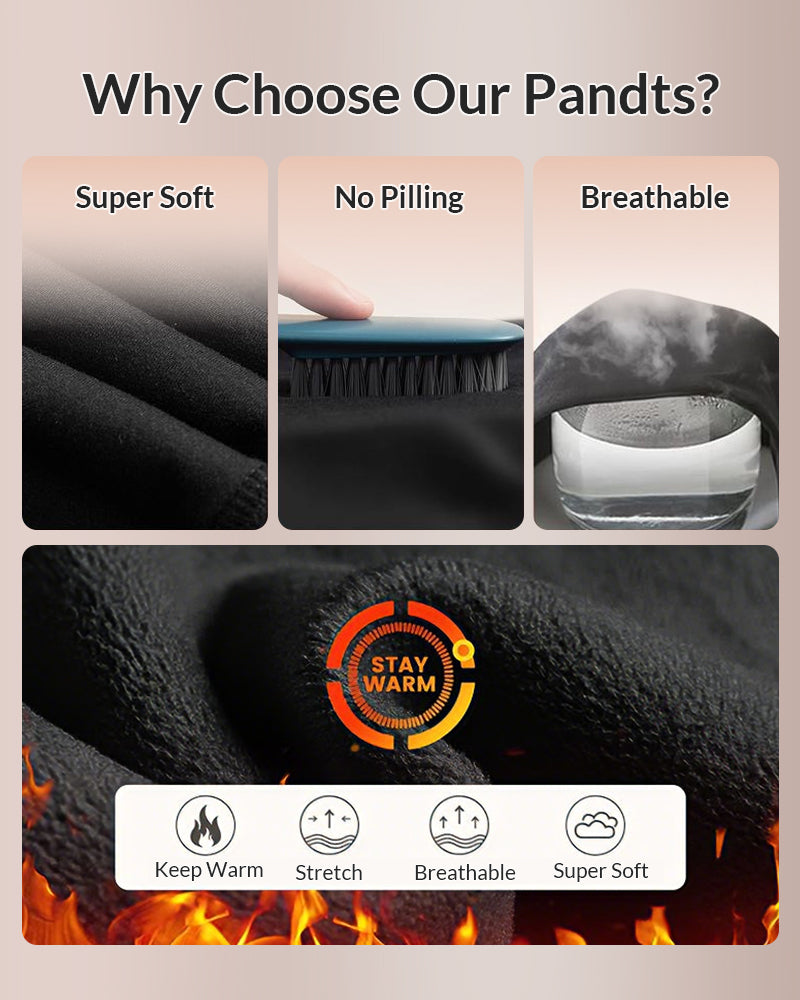 Curvvvy™ Fleece-Lined High-Waist Leggings with Pockets Curvvvy