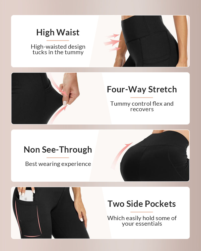 Curvvvy™ Fleece-Lined High-Waist Leggings with Pockets Curvvvy