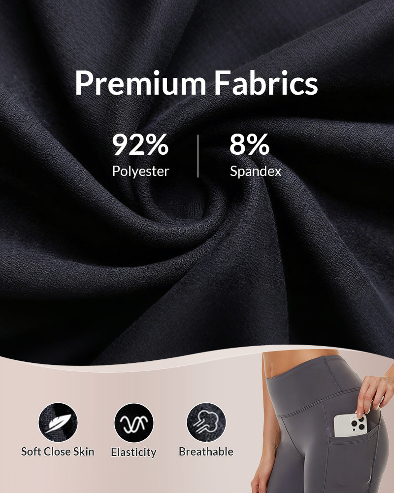 Curvvvy™ Fleece-Lined High-Waist Leggings with Pockets Curvvvy