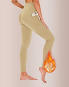 Curvvvy™ Fleece-Lined High-Waist Leggings with Pockets Curvvvy