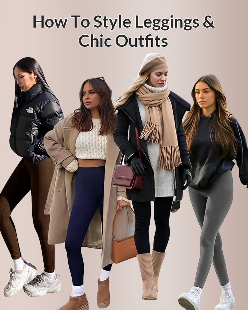 Curvvvy™ Fleece-Lined High-Waist Leggings with Pockets Curvvvy
